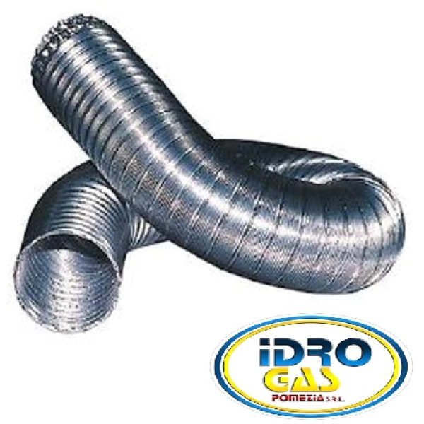 TUBO FUMI ESTENSIBILE FLESSIBILE CROMO 130