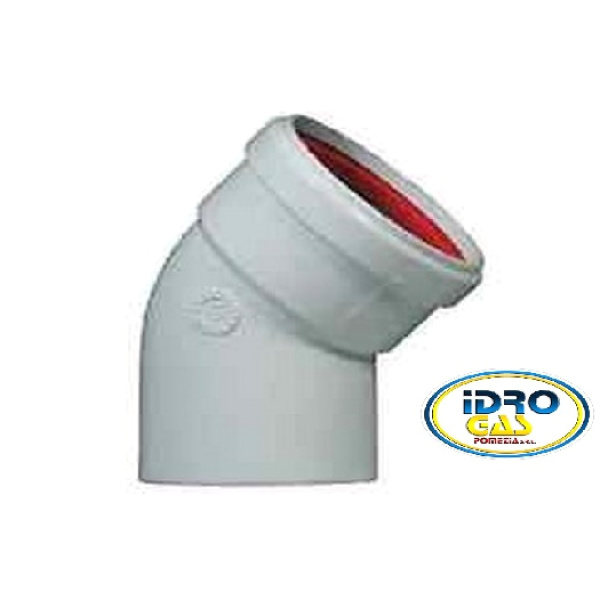 CURVA ALLUMINIO D.80 MF 45°