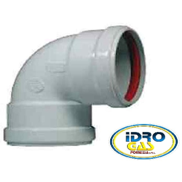 CURVA ALLUMINIO D.80 MF 90°