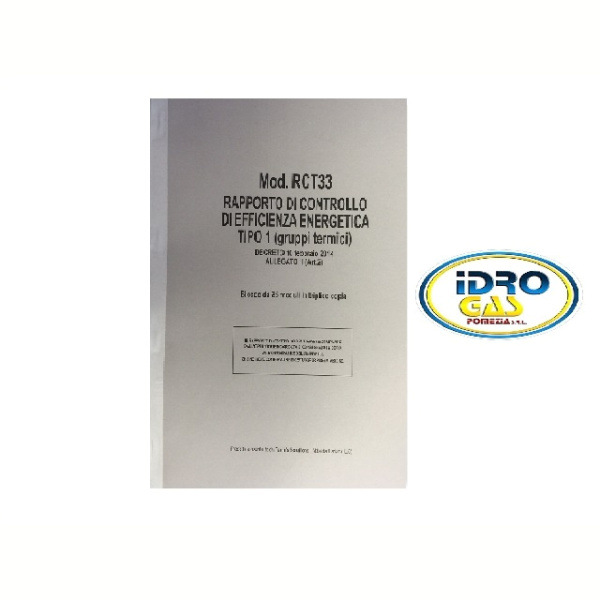 RAPPORTO DI CONTROLLO GRUPPI TERMICI <35 KW 25 FOGLI