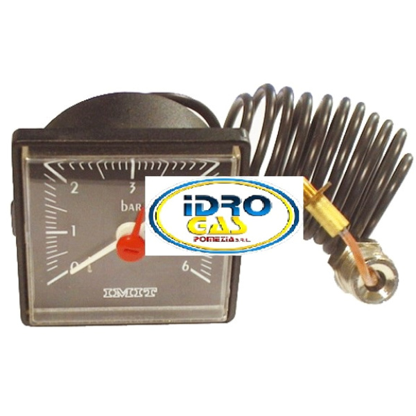 IDROMETRO 54X54 6 BAR NERO