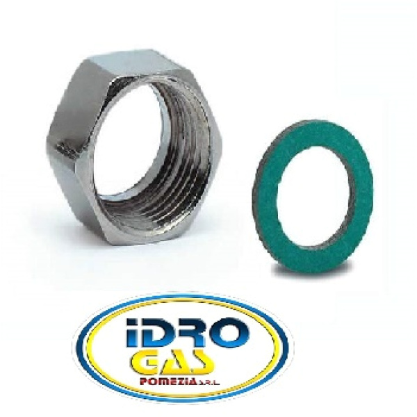 DADO ACQUA 1/2  OTTONE NICHELATO C/GUARNIZIONE EUROTIS