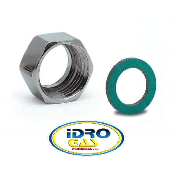 DADO ACQUA 3/4  OTTONE NICHELATO C/GUARNIZIONE EUROTIS