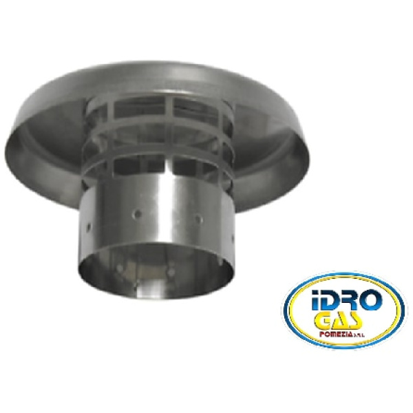 TERMINALE SCARICO C/PARAPIOGGIA INOX 60