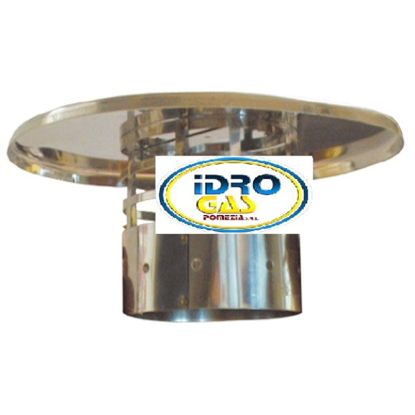 TERMINALE SCARICO C/PARAPIOGGIA (CAPPELLO CINESE) INOX 80