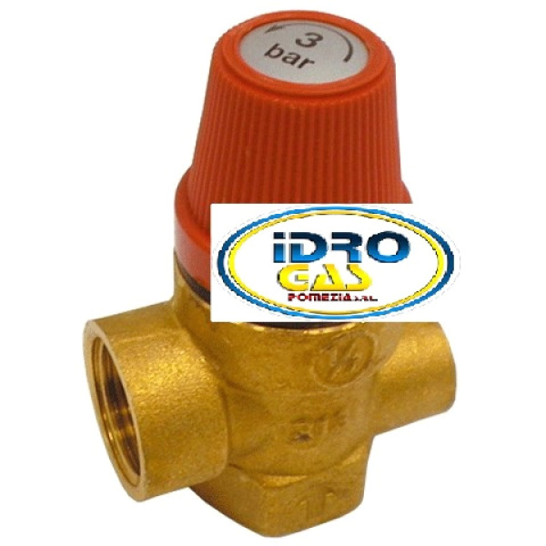 VALVOLA SICUREZZA 1/2F 3BAR C/MANOMETRO