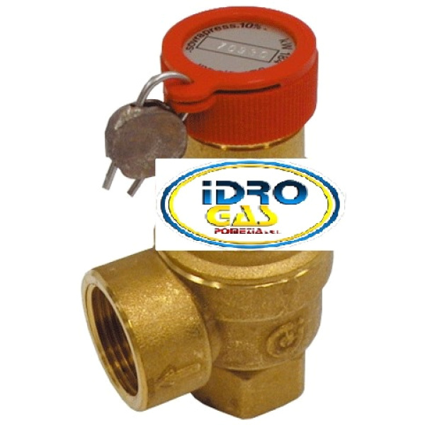 VALVOLA SICUREZZA 1/2 6BAR OMOLOGATA
