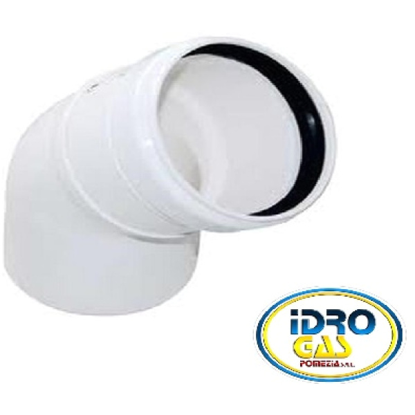 CURVA PPS 80 MF 45° CONDENSAZIONE