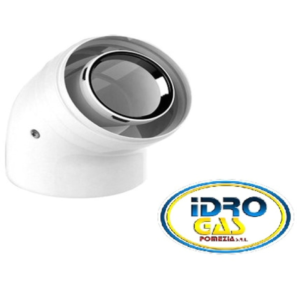 CURVA COASSIALE 60/100 45° COND.