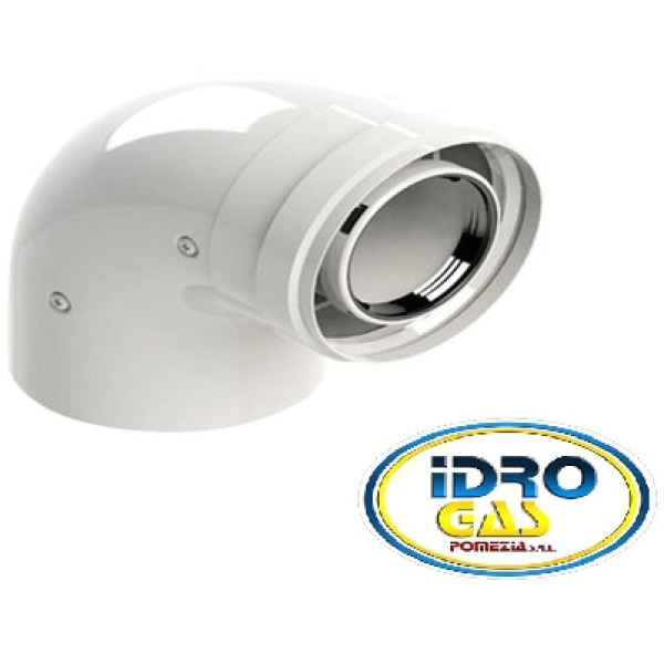 CURVA COASSIALE 60/100 90° COND.